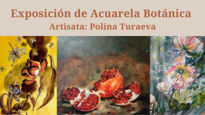 Exposición de Acuarelas Botánicas de la artista rusa Polina Tiraeva